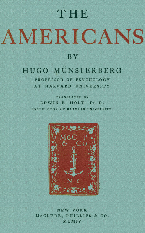 Title details for The Americans by Hugo Münsterberg - Available